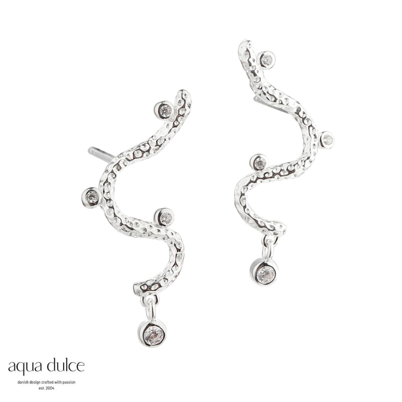 Barbara Snake Silver - Aqua Dulce Øreringe  - 5740013854256