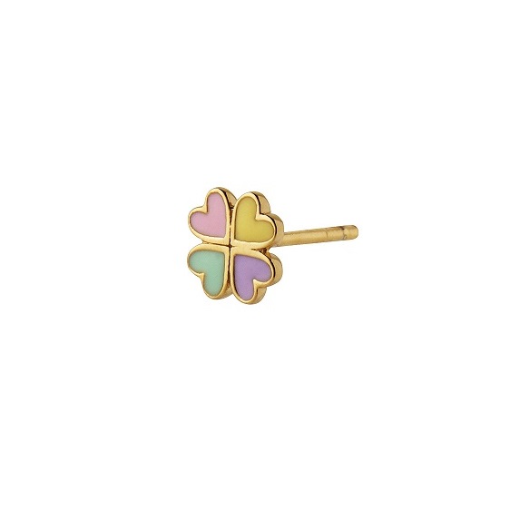 Stine Love Heart Clover ørestik 1296 - Stine A Øreringe