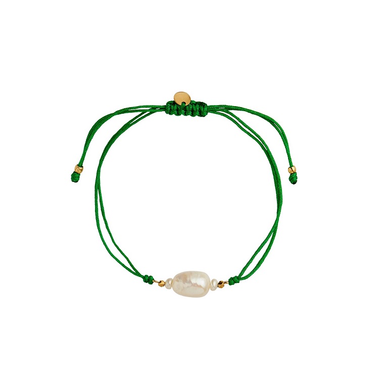 Grøn Stine Baroque Pearl Berry Grass Green 3215 - Stine A Armbånd
