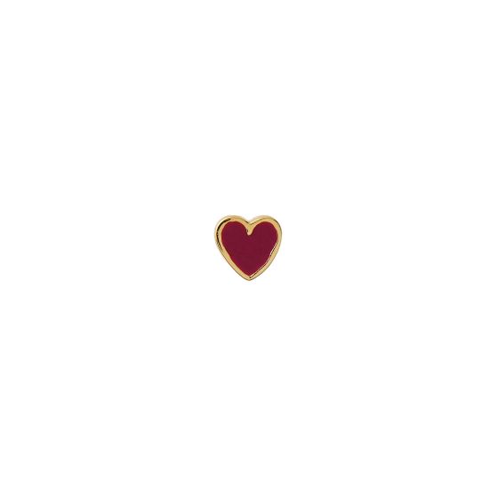 Stine Petit Love Heart Burgundy 1181 Burgundy - Stine A Øreringe