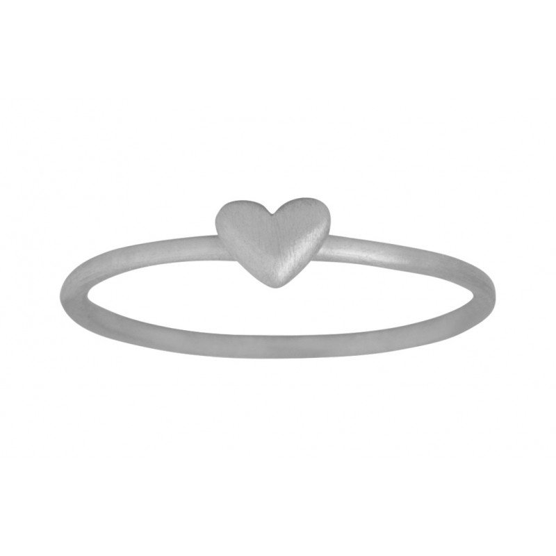 Bybiehl Ring Sweet Love Sølv Ring Med Hjerte - Bybiehl Fingerringe  - 1233690022017