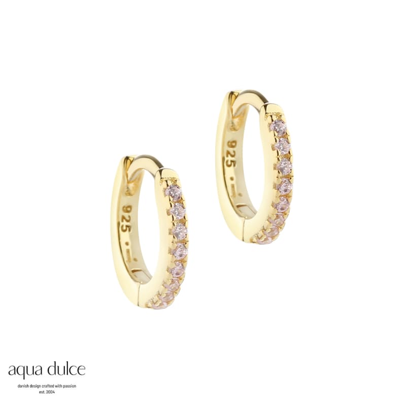 Rose Raya Hoop Gold - Aqua Dulce Øreringe  - 5740013857837