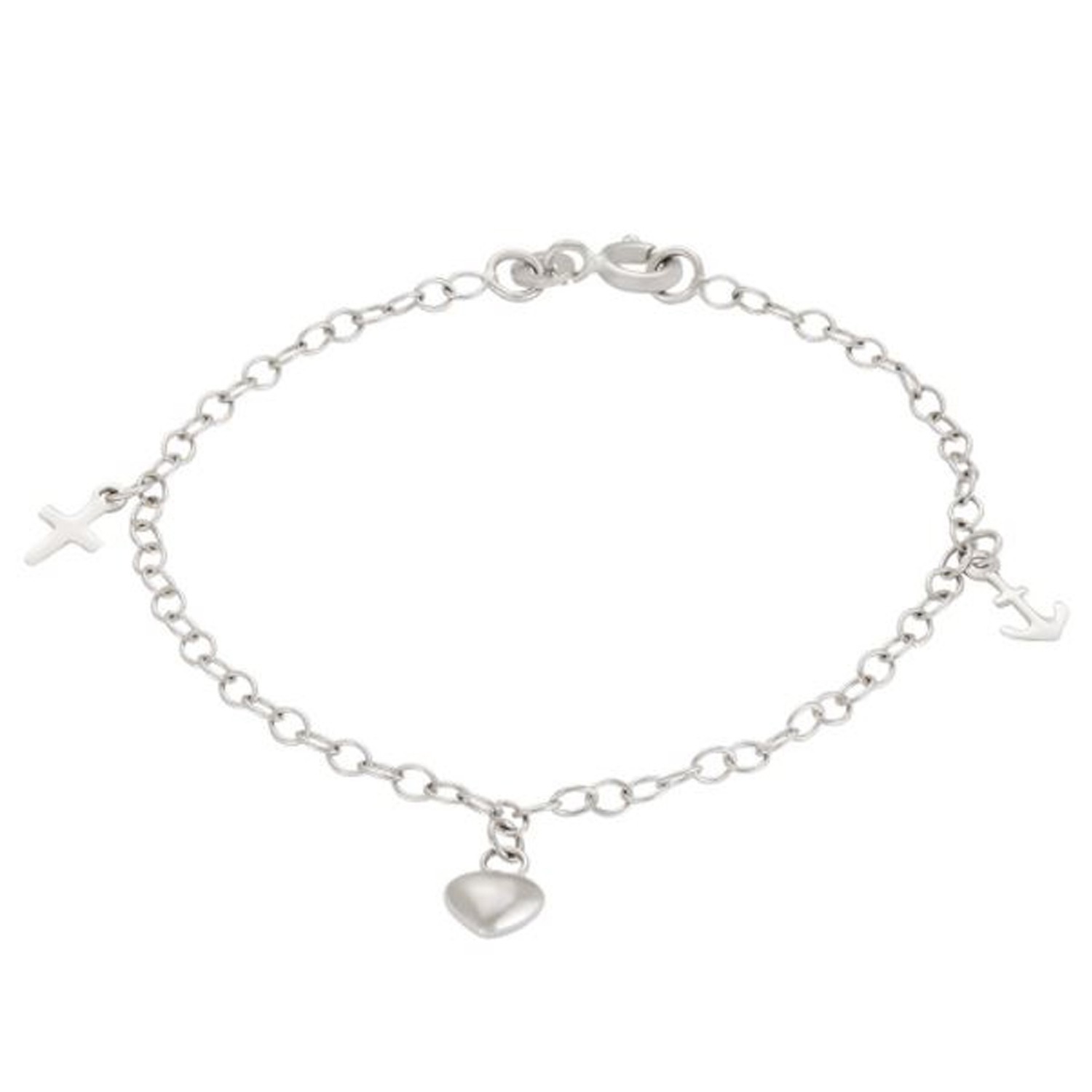 Nordahl Andersen Tro Håb Kærlighed Armbånd Sølv - Armbånd  - 5711008258458