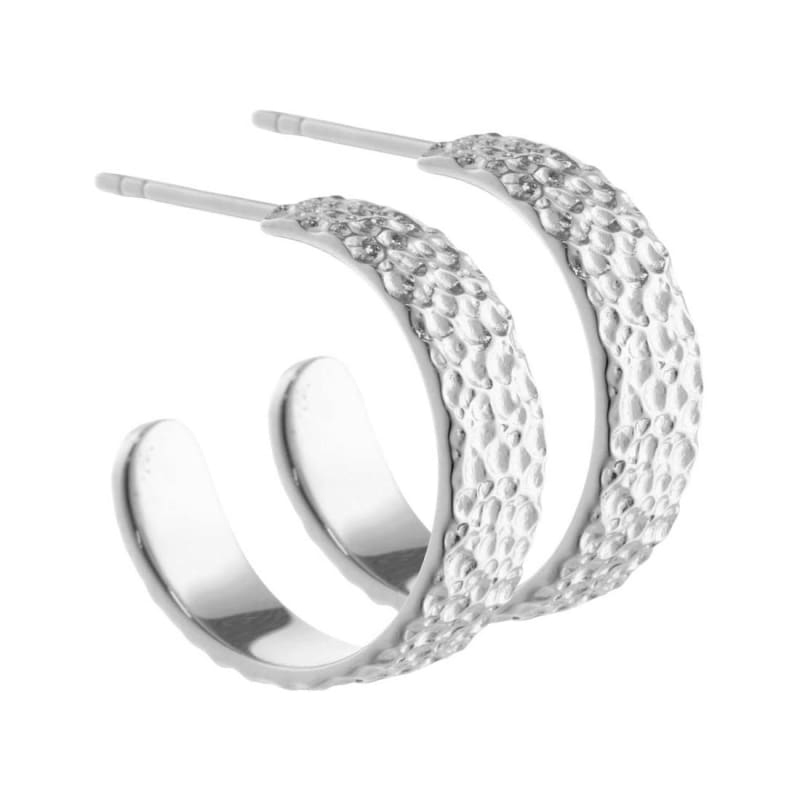 Ruffle Hoops Silver - Aqua Dulce Øreringe  - 5740013843526