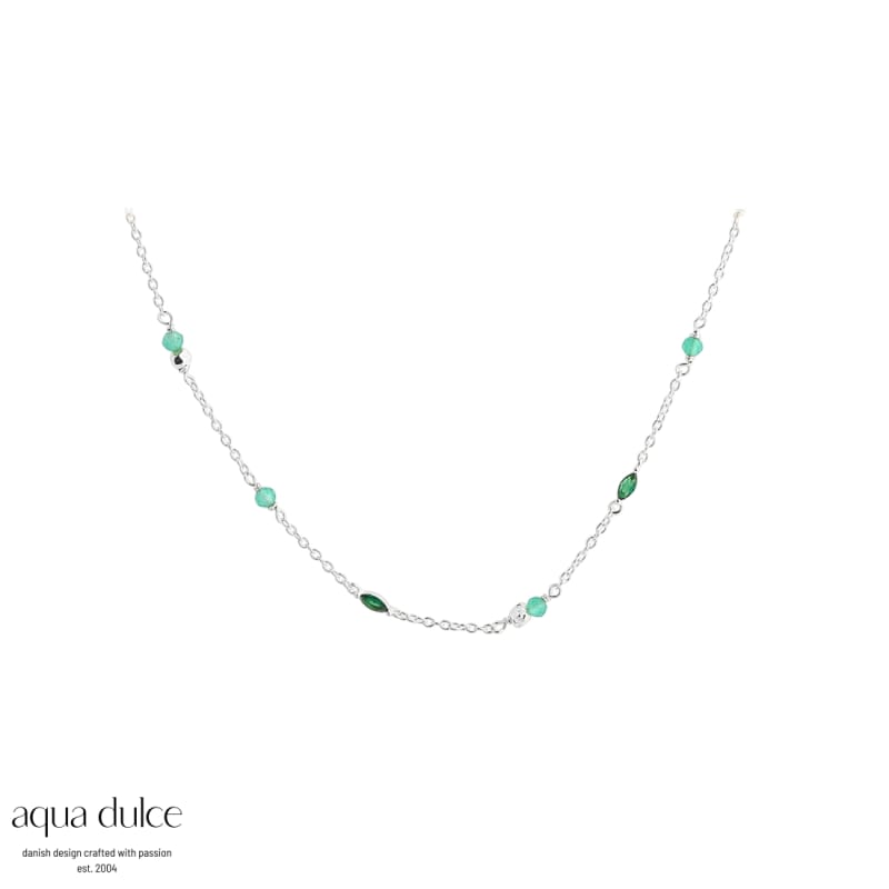 Grøn Green Garden Necklace Silver - Aqua Dulce Halskæder  - 5740013859794