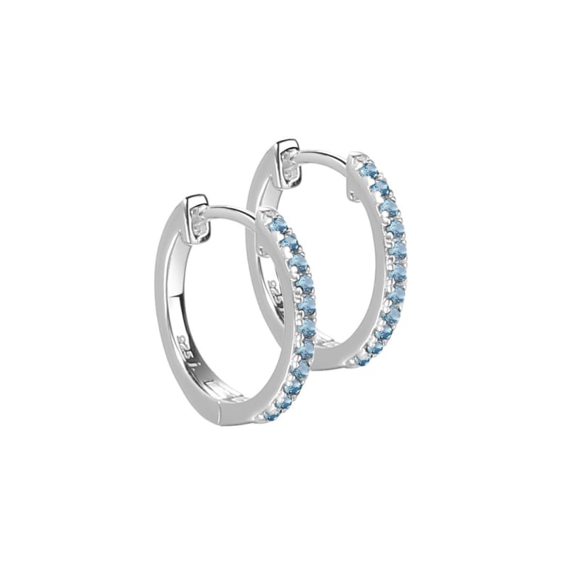 Ranva Sky Medium Hoop Silver - Aqua Dulce Øreringe  - 5740013845537