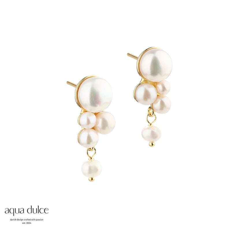 Bubbels Earring Golden - Aqua Dulce Ørestikkere  - 5740013854485