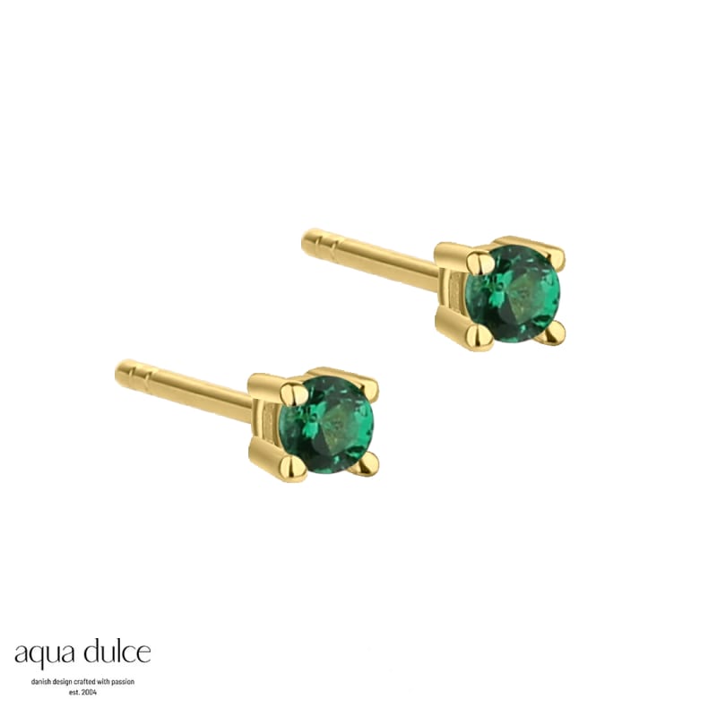 Grøn Mini Kaya Green Golden - Aqua Dulce Øreringe  - 5740013851736
