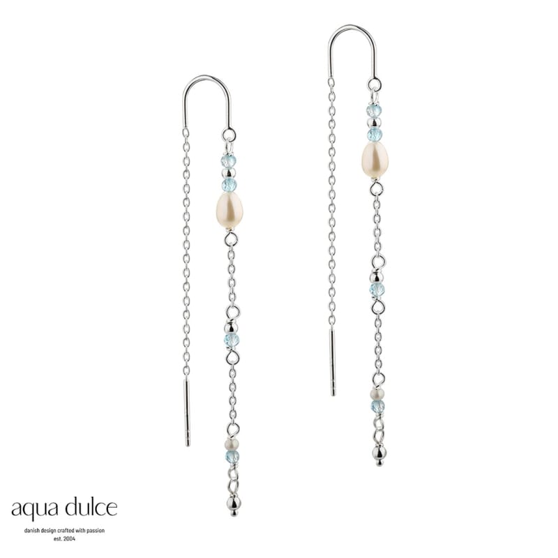 Coast Blue Thread Silver - Aqua Dulce Øreringe  - 5740013853297