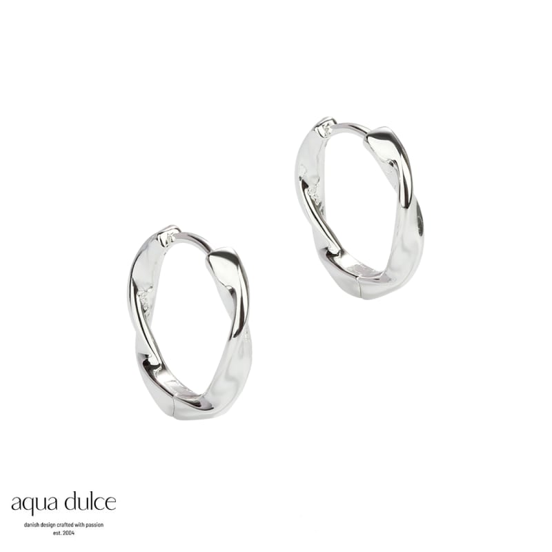 Twirl Hoop Silver - Aqua Dulce Øreringe  - 5740013856342
