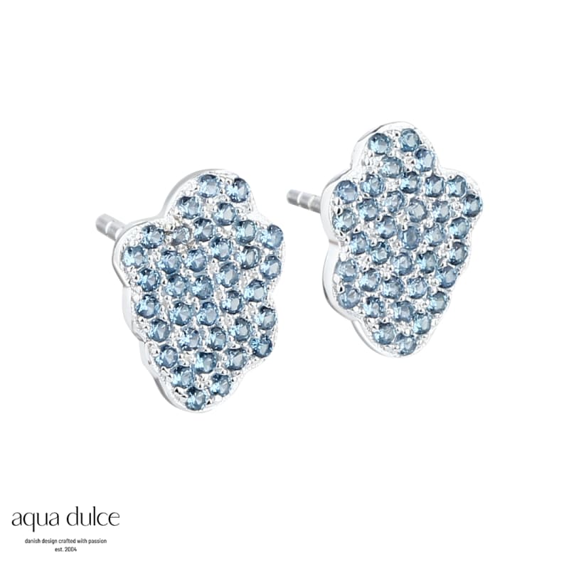 Sky Ørestikker Sterling Sølv Med Sky Med Lyseblå Zirkonia - Aqua Dulce Øreringe  - 5740013849801