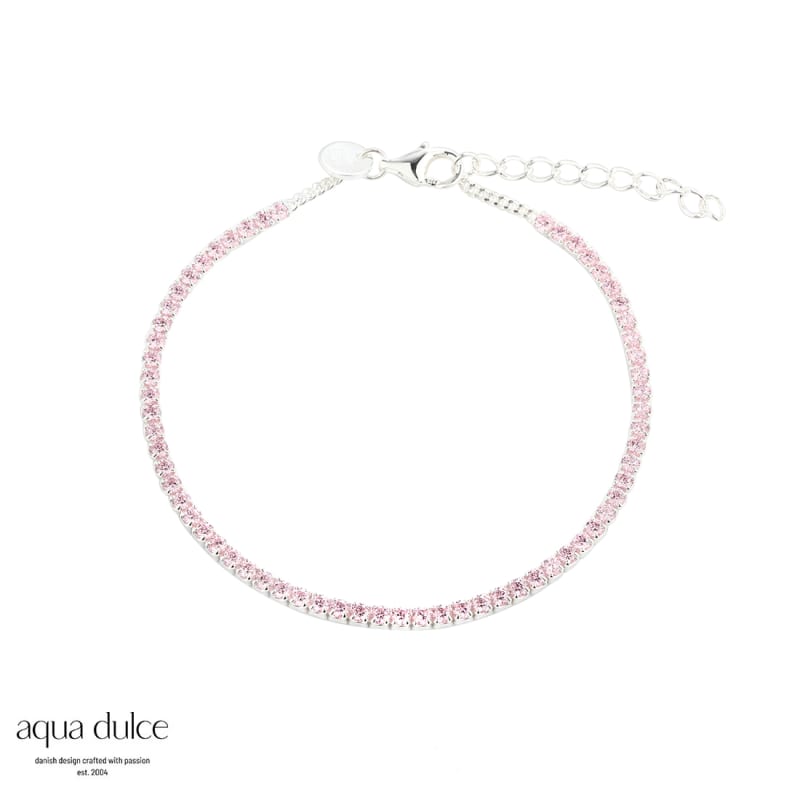 Rose Dagny Tennis Bracelet Silver - Aqua Dulce Armbånd  - 5740013857905