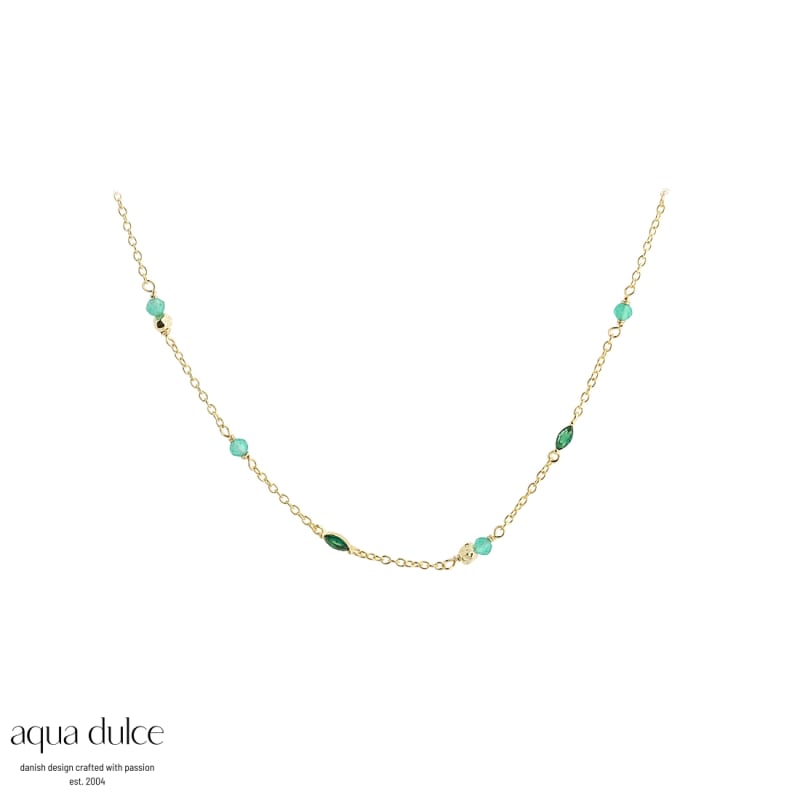 Grøn Green Garden Necklace Golden - Aqua Dulce Halskæder  - 5740013859800