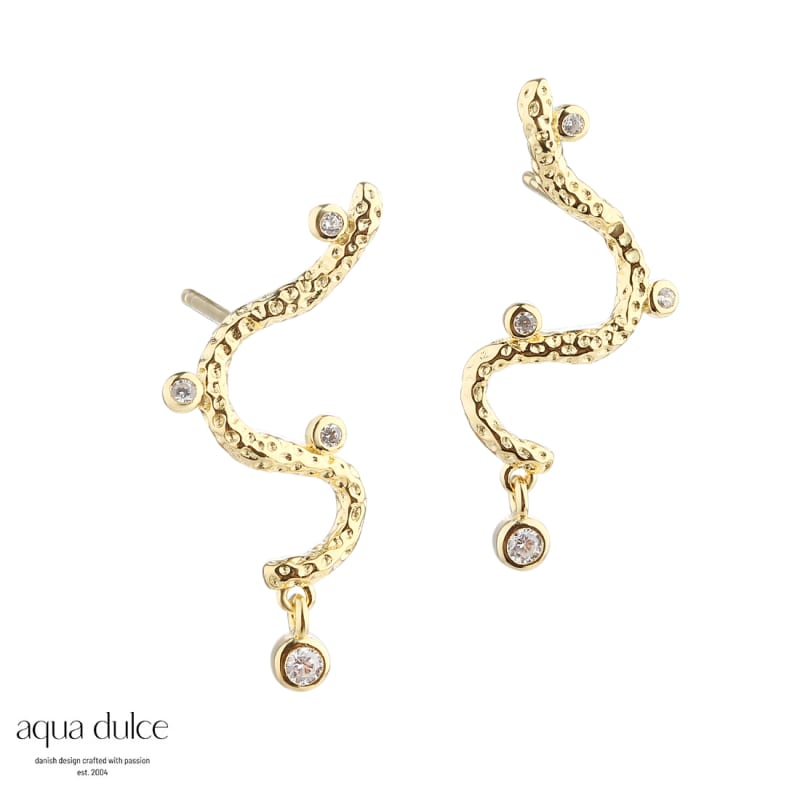 Barbara Snake Golden - Aqua Dulce Øreringe  - 5740013854263
